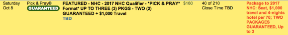 NHC Sat 2x qualifier 1008